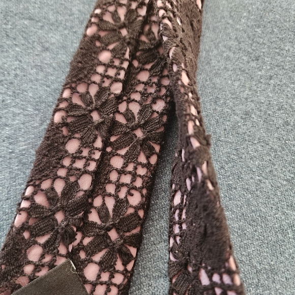 Marwood Black/ Lilac Geo Lace Tie - Picture 9 of 9
